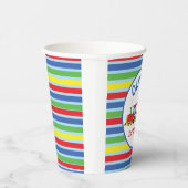 3e Verjaardag Trein Personaliseer Naam Papieren Bekers (Rechts)