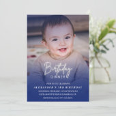 3e verjaardag uitnodiging Verjaardag Diner Foto jo (Staand voorkant)