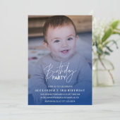 3e verjaardag uitnodiging Verjaardagsfeest Foto jo (Staand voorkant)