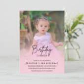 3e verjaardag uitnodigingen Verjaardag Diner Foto (Staand voorkant)