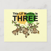 3e verjaardag van apen overhemden en cadeaus briefkaart (Voorkant)