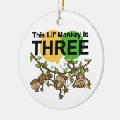 3e verjaardag van apen overhemden en cadeaus keramisch ornament (Links)