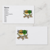 3e verjaardag van apen overhemden en cadeaus visitekaartje (Voorkant / Achterkant)