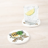 3e verjaardag van apen overhemden en cadeaus zandsteen onderzetter (Zijkant)