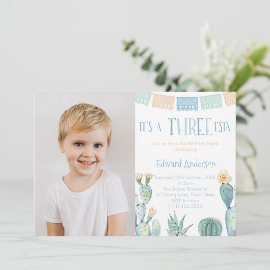 3e verjaardag van de Fiesta van de Partij van drie Kaart (Staand voorkant)