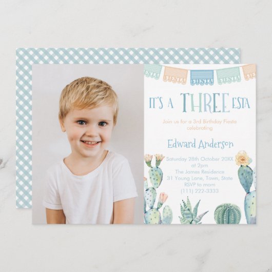 3e verjaardag van de Fiesta van de Partij van drie Kaart (Voorkant / Achterkant)