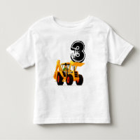 3e verjaardag van de kind Custom Yellow Digger