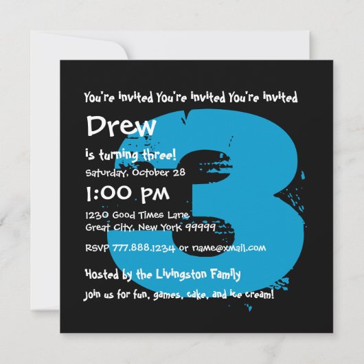 3e verjaardag van de tribune en de strepen Z03P Kaart (Achterkant)