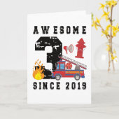 3e verjaardag van gift Firefighter Boy geboren in Kaart (Gele Bloem)