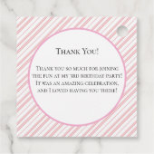 3e. Verjaardag van het meisje op een driewielers f Bedankjes Labels (Achterkant)