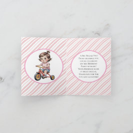 3e. Verjaardag van het meisje op een driewielers f Kaart