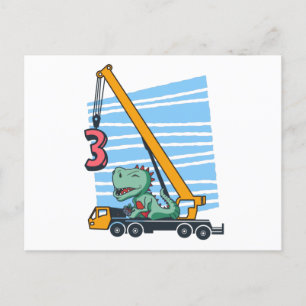 3e verjaardag voor de 3-jarige Kinderen B-dag Briefkaart