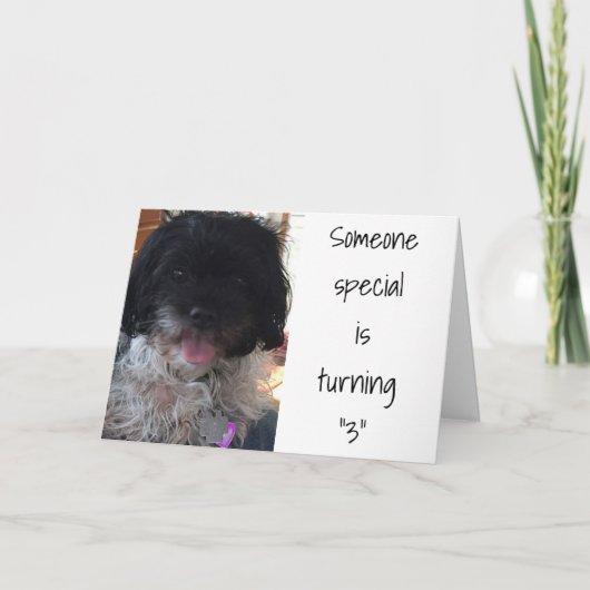 "3e" VERJAARDAG" VOOR EEN "SPECIAAL KIND" Kaart (Voorkant)