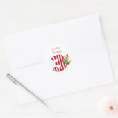3e Verjaardag Waving Circus Clown Ronde Stickers (Envelop)