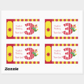 3e Verjaardag Waving Circus Clown Stickers (Vel)