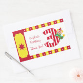 3e Verjaardag Waving Circus Clown Stickers (Envelop)