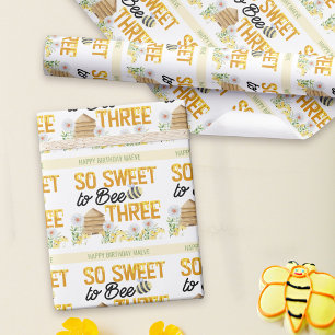 3e verjaardag Zo schattig om bij te zijn Drie Bije Cadeaupapier