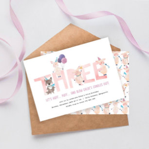 3e verjaardagsfeest, 3 kleine varkens grote boze w kaart