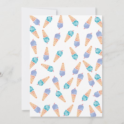 3e verjaardagsfeest | Uitnodiging voor ijs (Achterkant)