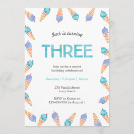 3e verjaardagsfeest | Uitnodiging voor ijs