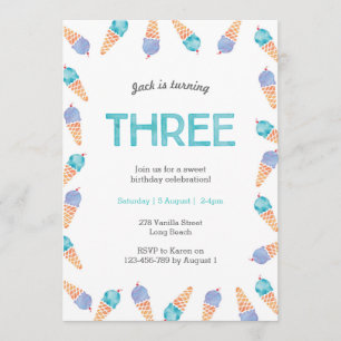 3e verjaardagsfeest   Uitnodiging voor ijs