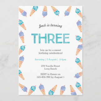 3e verjaardagsfeest | Uitnodiging voor ijs