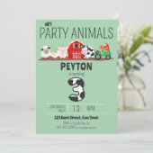 3e verjaardagsfeestje Boerderij Dieren Verjaardag Kaart (Staand voorkant)