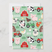 3e verjaardagsfeestje Boerderij Dieren Verjaardag Kaart (Achterkant)
