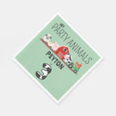 3e Verjaardagsfeestje Dieren Boerderij Verjaardags Servet (Hoek)