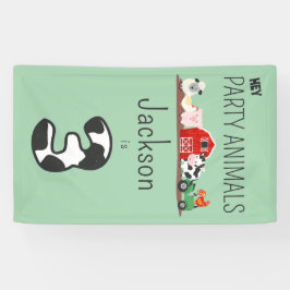 3e Verjaardagsfeestje Dieren Boerderij Verjaardags Spandoek