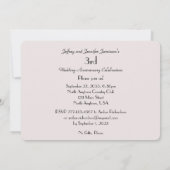 3e verjaardagsfeestje Elegante Roze Roos Kaart (Achterkant)