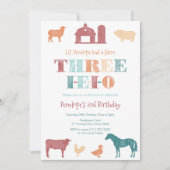 3e verjaardagsfeestje Genderneutraal Drie IEIO-Boe Kaart (Voorkant)