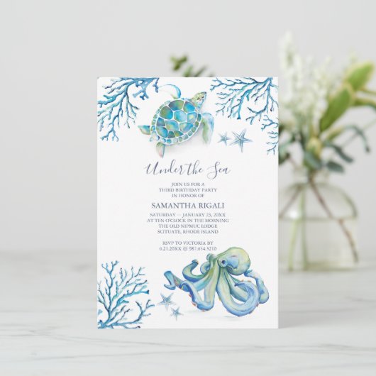 3e verjaardagsfeestje onder het Zee Kaart (Staand voorkant)