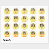 3e verjaardagsfeestje Teddy Bears Party Ronde Sticker (Vel)
