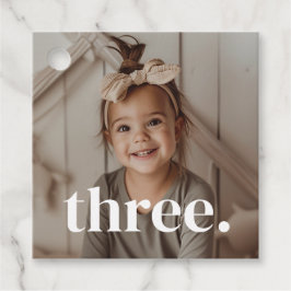 3e verjaardagsfoto - drie bedankjes labels