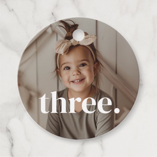 3e verjaardagsfoto - drie bedankjes labels (Voorkant)
