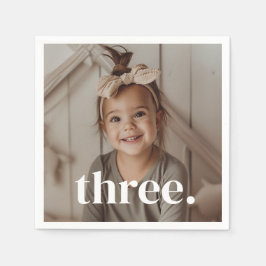 3e verjaardagsfoto - drie servet