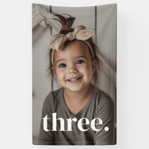 3e verjaardagsfoto - drie spandoek