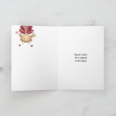 3e verjaardagskaart met schattige lieveheersbeestj kaart (Binnen)