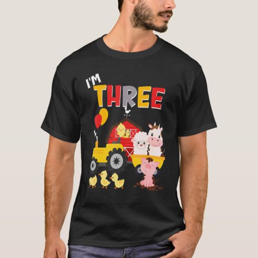3e vogeltrekkerij op de werf van drie derde Boerde T-shirt (Voorkant)