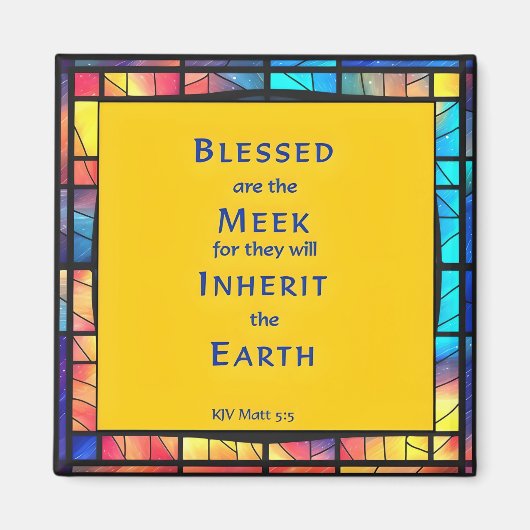 3e zaligheid van Jezus' preek op de berg Magneet (Voorkant)