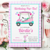 3Elegant Dames Golf Feest Kar 35e Verjaardag  Kaart