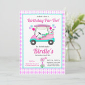 3Elegante Vrouwen Golf Party Winkelwagen 30ste Ver Kaart (Staand voorkant)