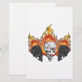 3flaming skulls kopiëren briefpapier (Voorkant / Achterkant)