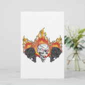 3flaming skulls kopiëren briefpapier (Staand voorkant)