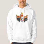 3flaming skulls kopiëren hoodie (Voorkant)