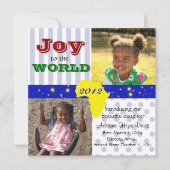 3Foto Joy to the World Africa Adoption Card Feestdagenkaart (Voorkant)