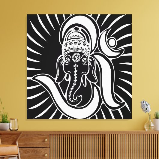 3FT x 3FT GANESH WALL GRAPHIC ART Canvas Afdruk (Insitu (Woonkamer))