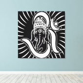 3FT x 3FT GANESH WALL GRAPHIC ART Canvas Afdruk (Insitu (Houten vloer))