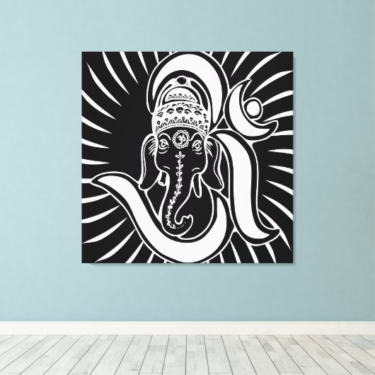 3FT x 3FT GANESH WALL GRAPHIC ART Canvas Afdruk (Insitu (Houten vloer))